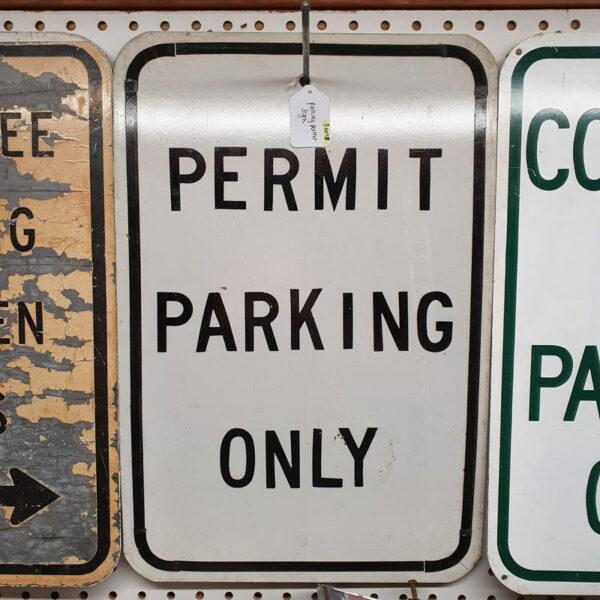 American Permit Parking Road Sign
