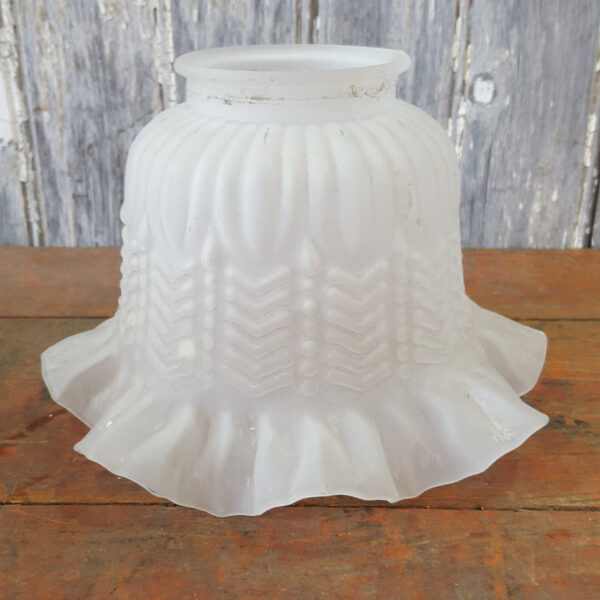 Frosted Frilly Glass Light Lamp Shade