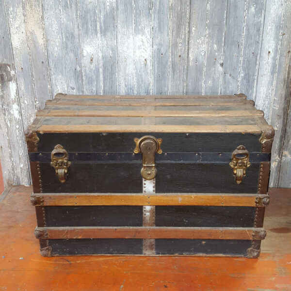 Wooden Banded Travel Trunk