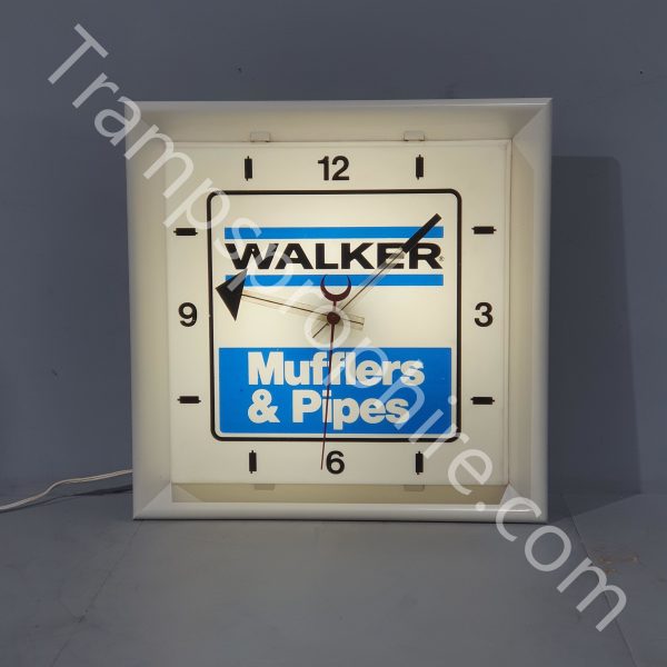 Walker Mufflers and Pipes Back Lit Wall Clock