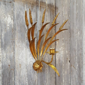 Italian Gilded Wheat Candle Sconce