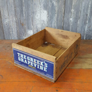 Greek's Grapevine Wooden Crate