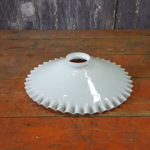 White Frilly Glass Light Shade