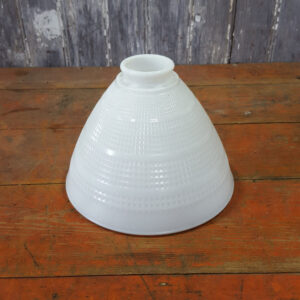 Vintage White Glass Conical Light Shade