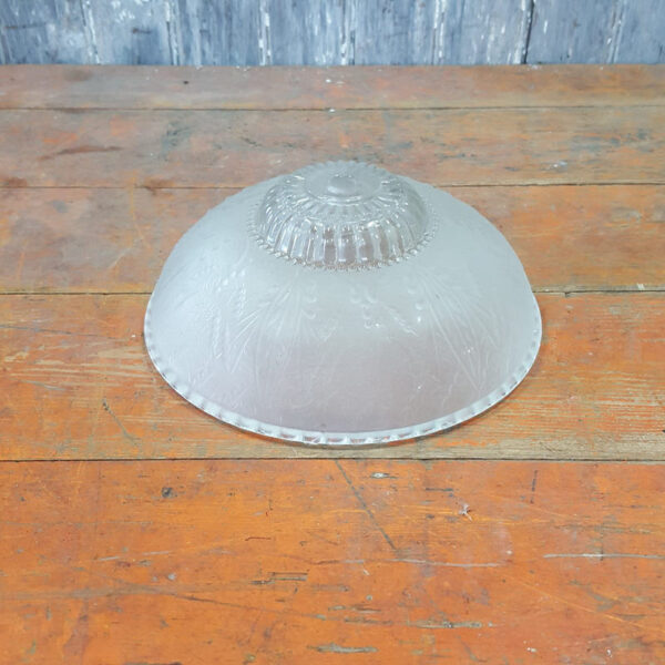 Vintage Frosted & Embossed Glass Light Shades