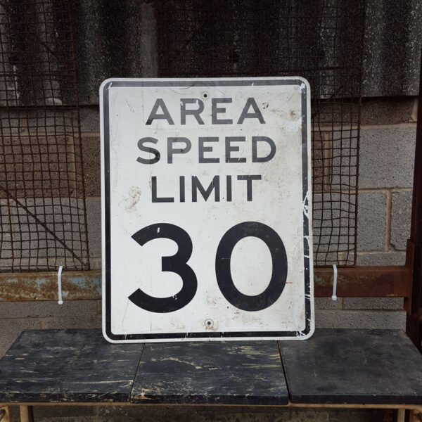 American Area Speed Limit 30 Sign