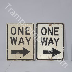 Original American One Way Right Road Sign