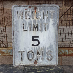 American Weight Limit 5 Tons Road Sign