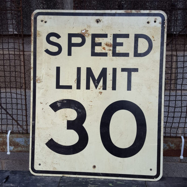 Original American Speed 30 MPH Limit Sign