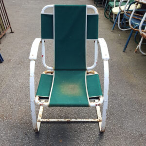 Original White & Green Canvas Garden Chair