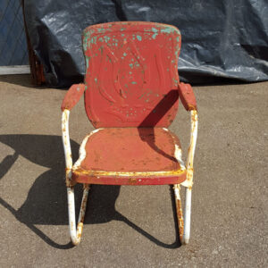 Original Vintage Tulip Metal Porch Chair