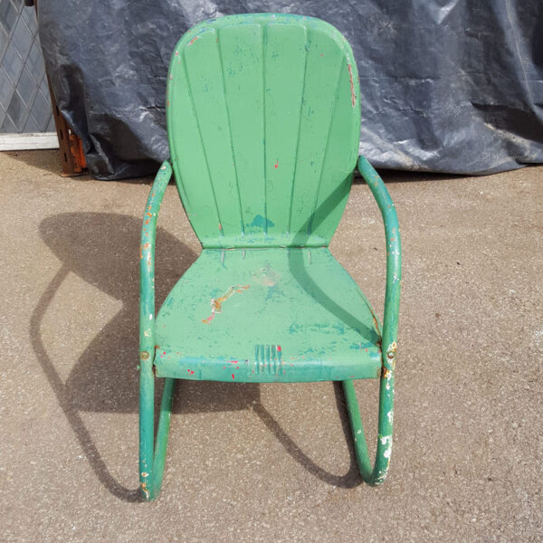Green Metal Garden Porch Chair