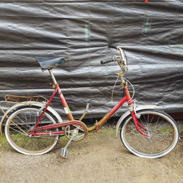 Vintage Red Folding Bicycle