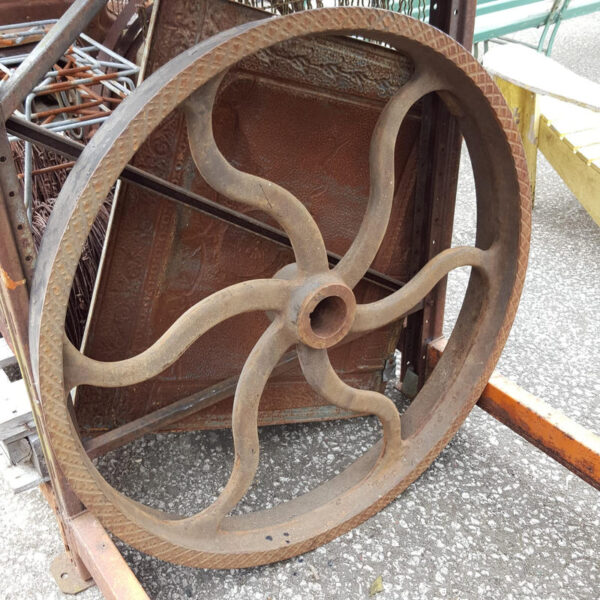 Vintage Cast Iron Machine Belt Wheel