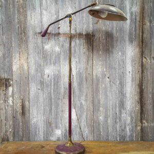 Vintage Purple and Brass Floor Lamp