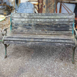 Vintage Wood and Iron Garden Bench