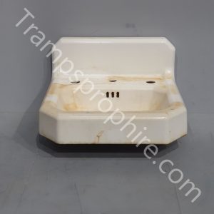 Vintage White Cast Iron Bathroom Sink