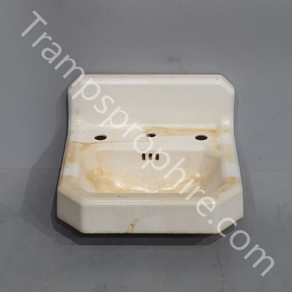 Vintage White Cast Iron Bathroom Sink