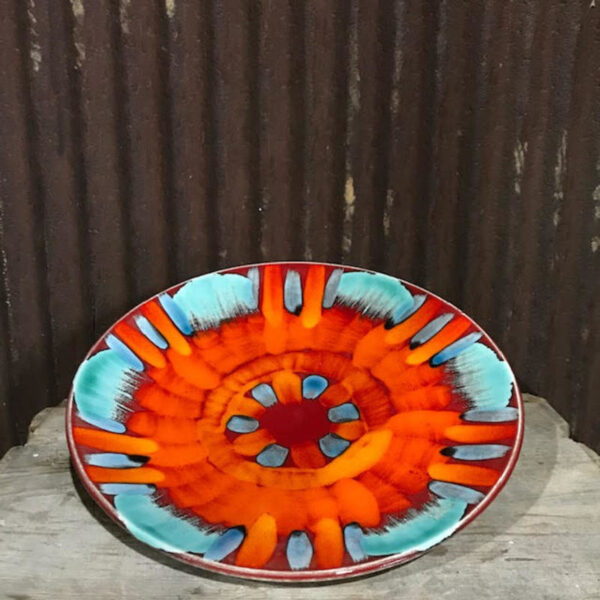 Poole Pottery 25 cm Plate Volcano Pattern