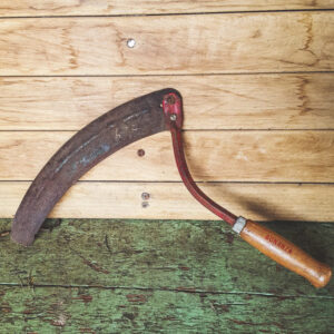 Vintage Bonanza Wooden Handled Hay Sickle