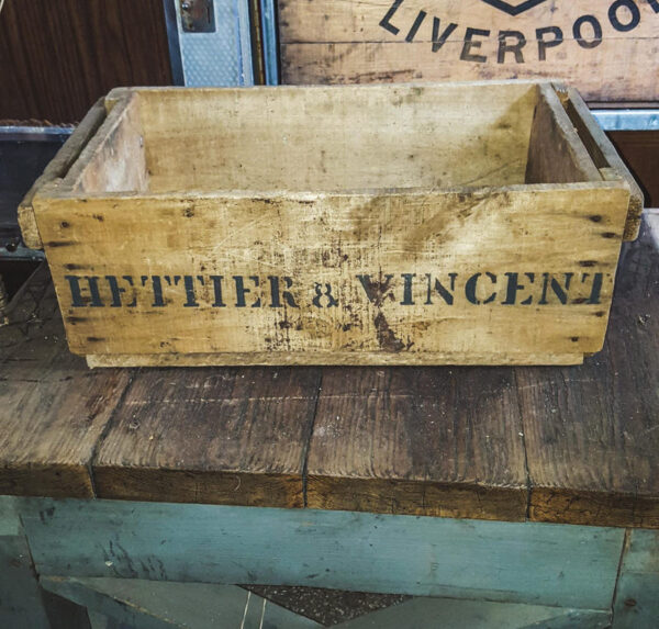 Vintage Wooden Hettier & Vincent Packing Crate