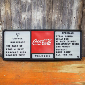 Coca Cola Menu Board Sign