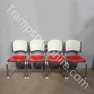 American Red and White Diner Chairs