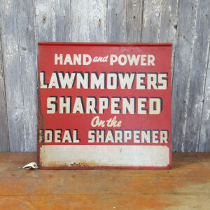 Lawnmower Sharpening Sign American Vintage
