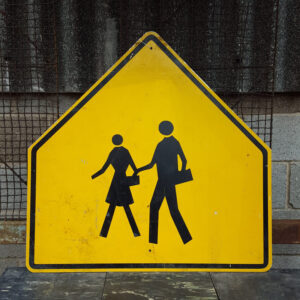 American Pedestrian Warning Sign