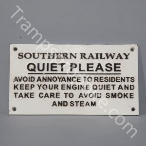 Cast Iron Railway Quiet Please Sign