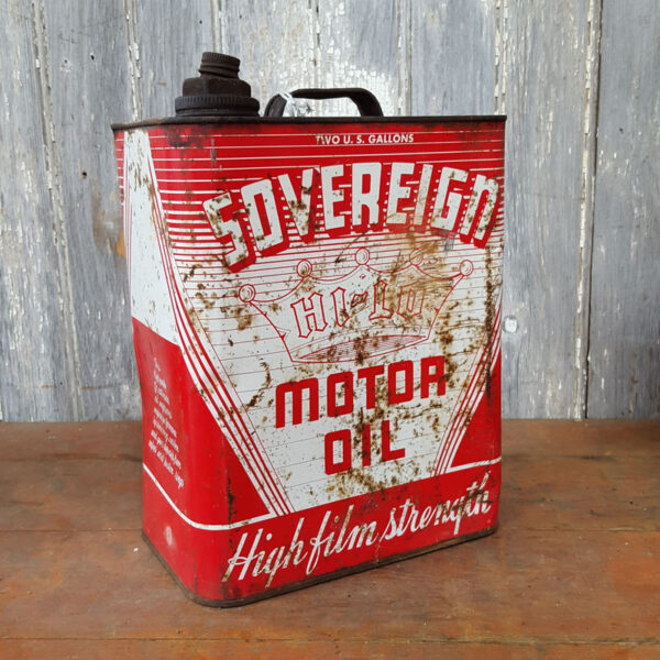 Vintage Sovereign Motor Oil Can American