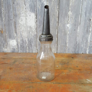 Vintage Embossed Master MFG Oil Bottle