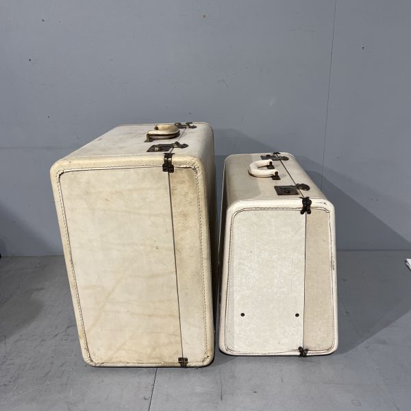 Vintage Cream Suitcases Set