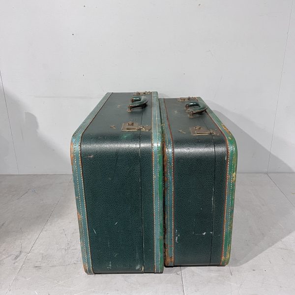 Vintage Green Suitcases Set
