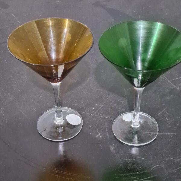 Martini Glasses Mid Century Coloured