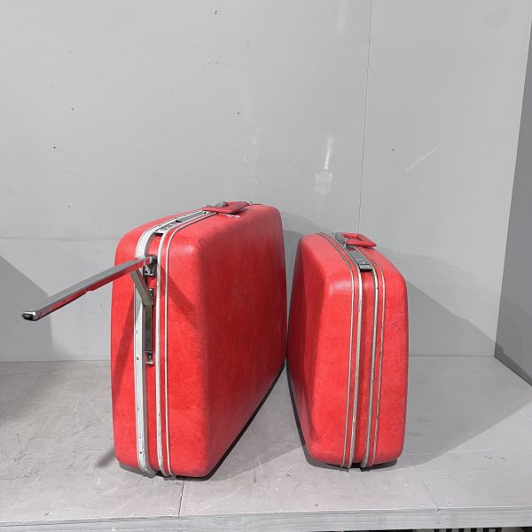 Red Samsonite Suitcases Set