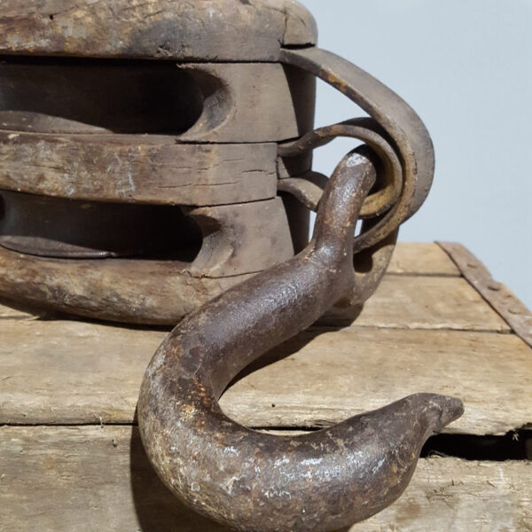 Vintage Double Shackle Pulley Block