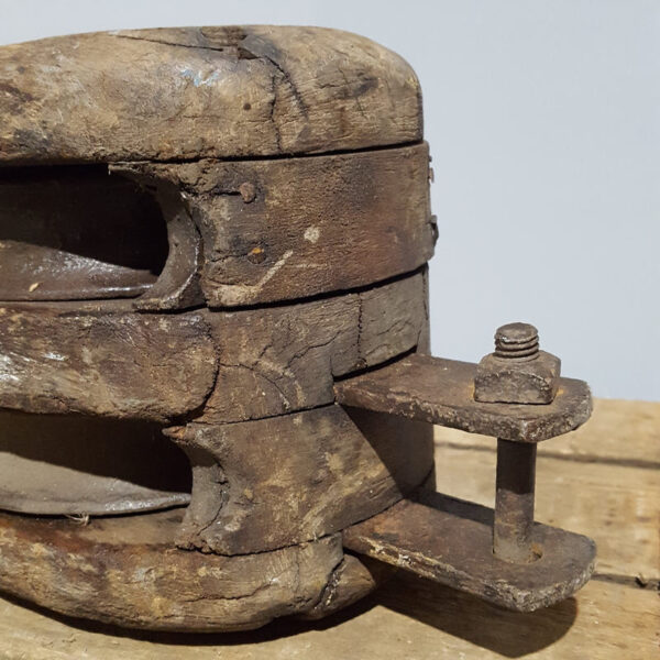 Vintage Double Shackle Pulley Block