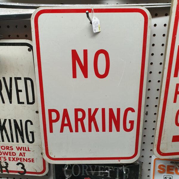 No Parking American Road Sign