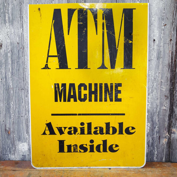 Original American ATM Machine Sign