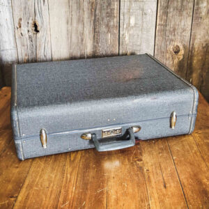 Grey Tweed Samsonite Travel Suitcase