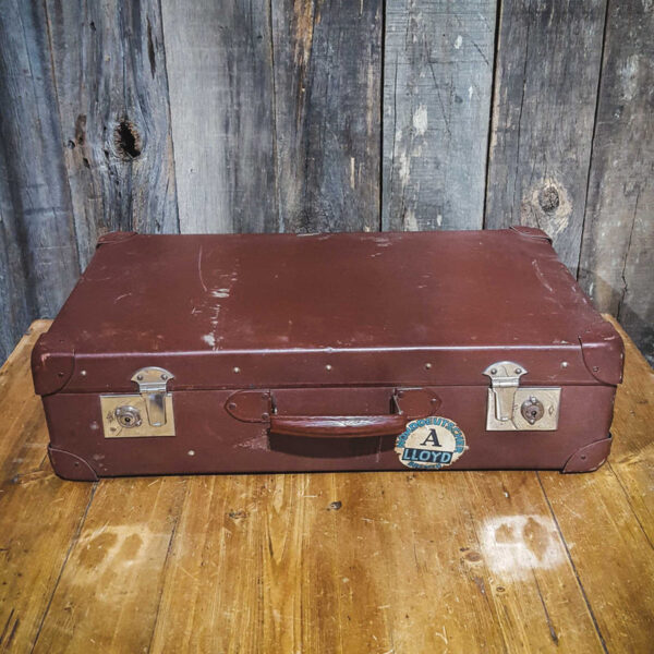 Vintage Brown Travel Suitcase