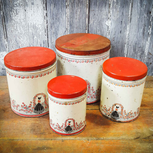 Set of American Decorative Kitchen Canisters