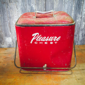 Vintage Red Pleasure Chest Drinks Cooler Box