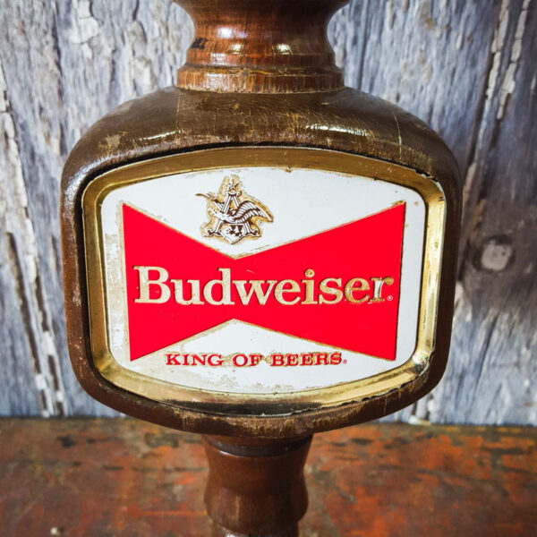 Original American Wooden Budweiser Beer Tap handle