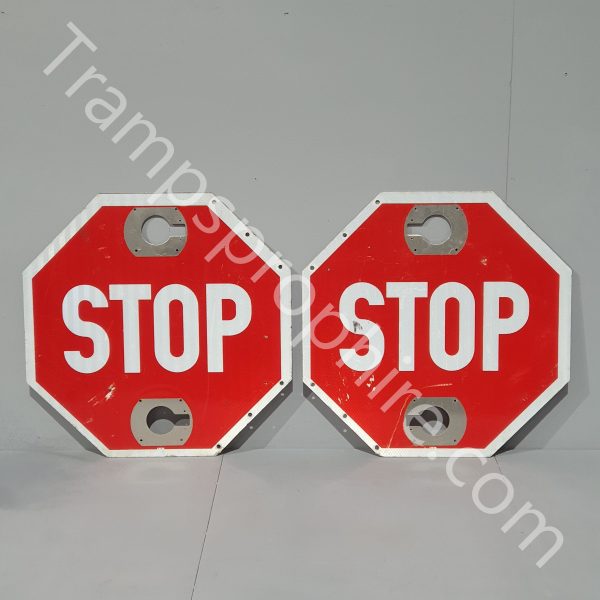 Small American Red Reflective Road Stop Sign