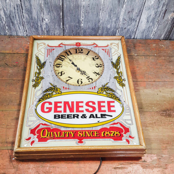 Vintage American Genesee Beer Sign Clock