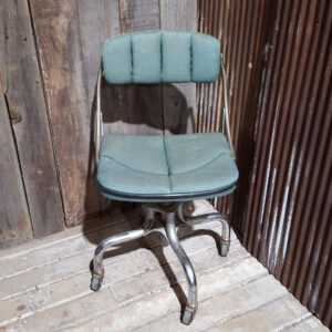 Vintage Green & Chrome Office Chair
