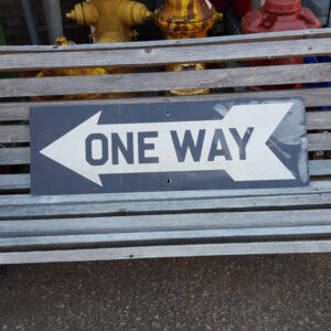 Original American One Way Arrow Street Sign