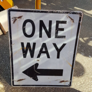 Original American One Way Road Sign